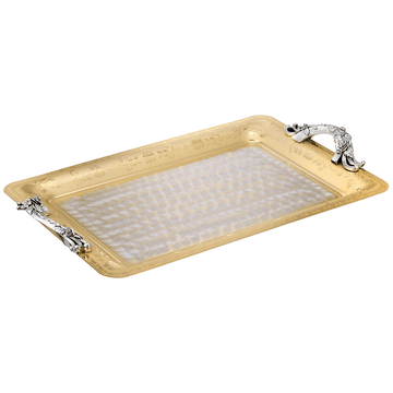Chinelli - Rectangular Tray with Handles - Gold - 50x35cm - Stainless Steel - 75000518