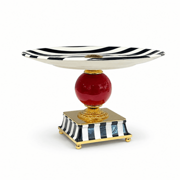 Caroline - Round Centerpiece - 17x36 cm - Black & White
