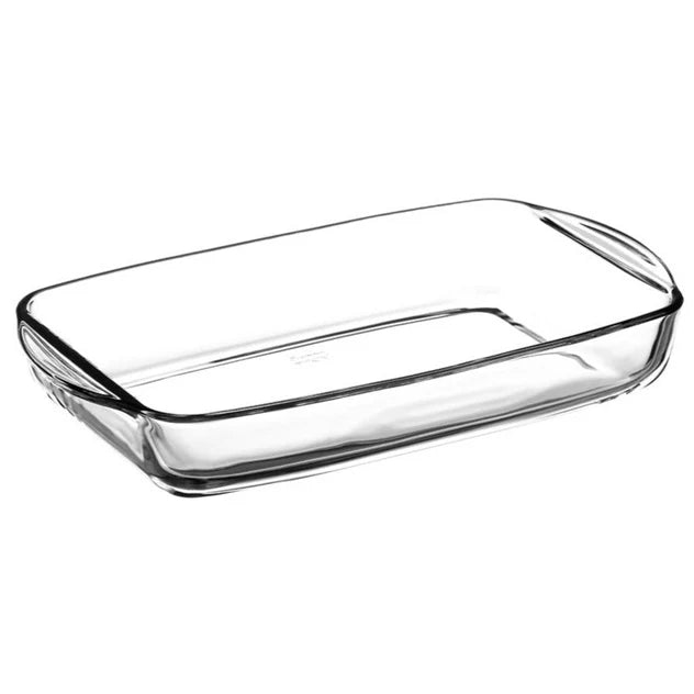 Borcam - Roasters Rectangular Oven Dish with Handles - 1.95Lit - Tempered Glass