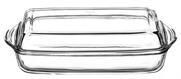 Borcam - Rectangular Casserole with Cover - 1.95 Lit - Tempered Glass