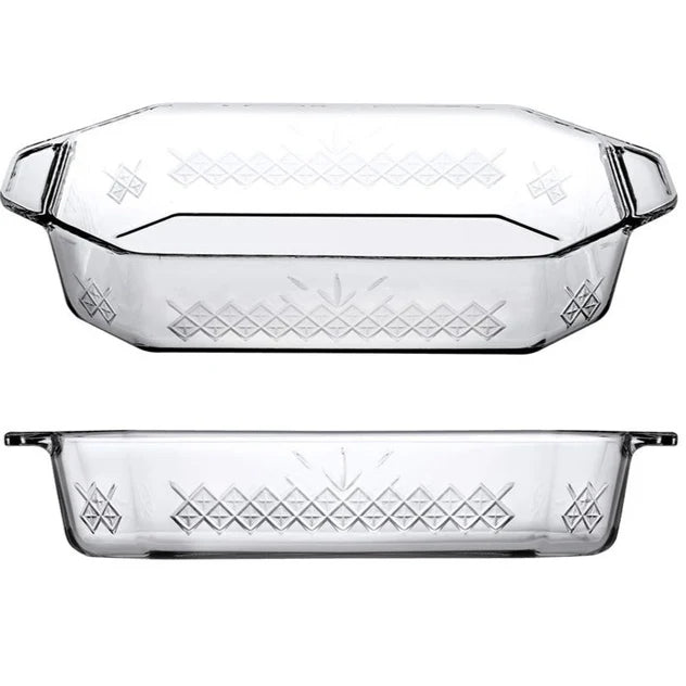 Borcam - Oval Oven Dish with Handles - 2.75Lit - Tempered Glass