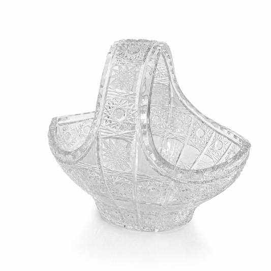 Bohemia Crystal - Hand Cut Basket - 20 cm - Clear