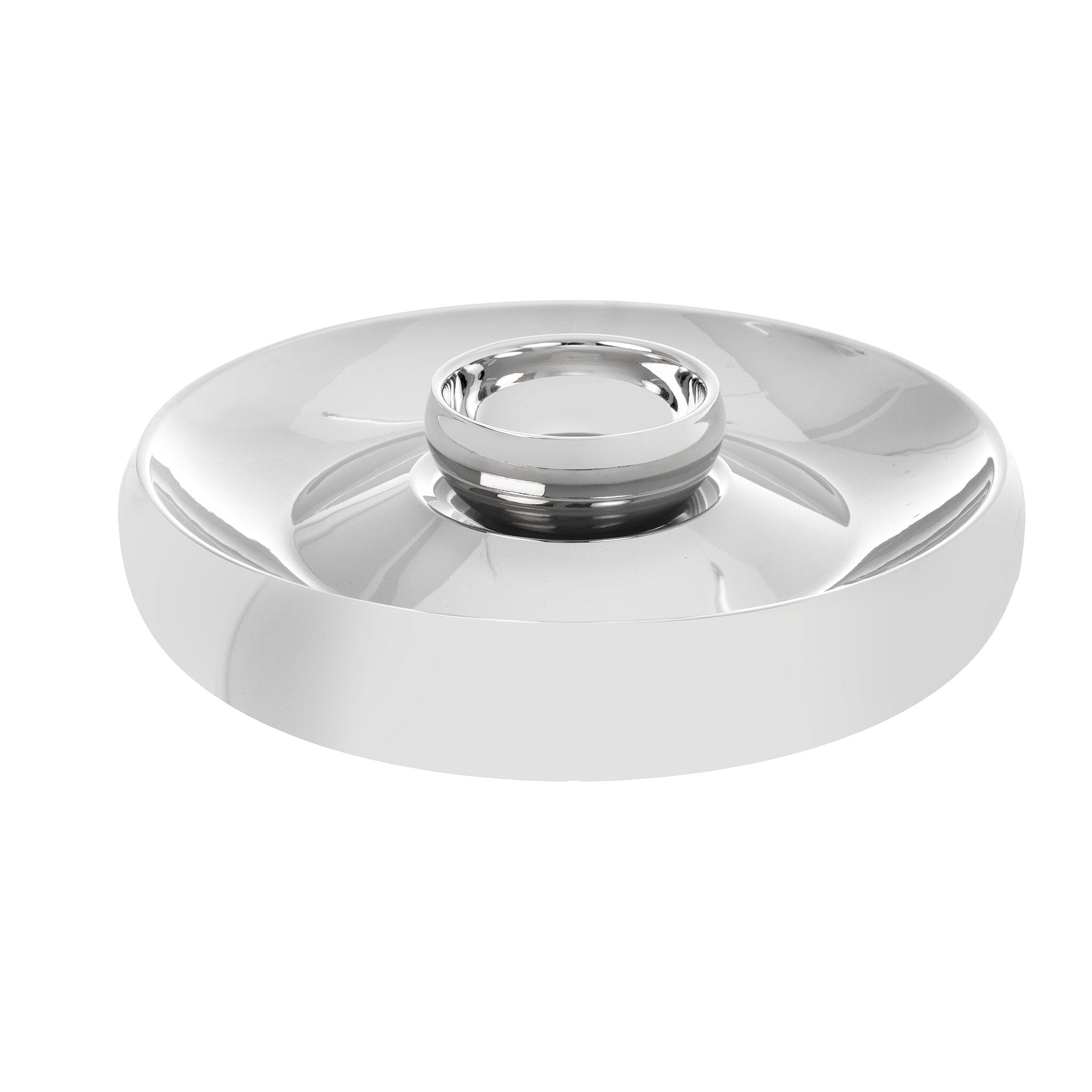 Chip & Dip Round Plate with Bowl - Stainless Steel - 37cm - 80003973