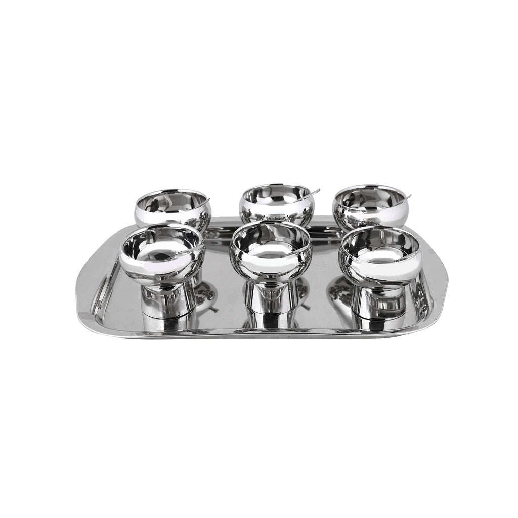 Bowl Set 13 Pieces with Tray - Stainless Steel - 80003985