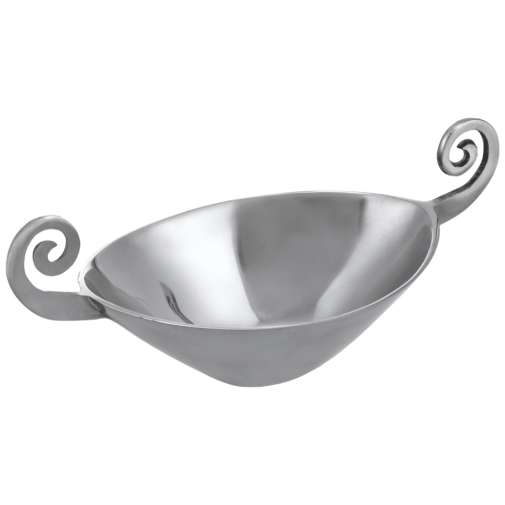 Serving Plate with Handles For Snacks & Nuts - Silver - Silver Plated Metal - 80005635