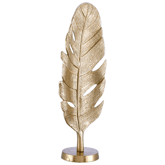 Leaf Shaped Stand with Base - Gold - Gold Plated Metal - 80005638