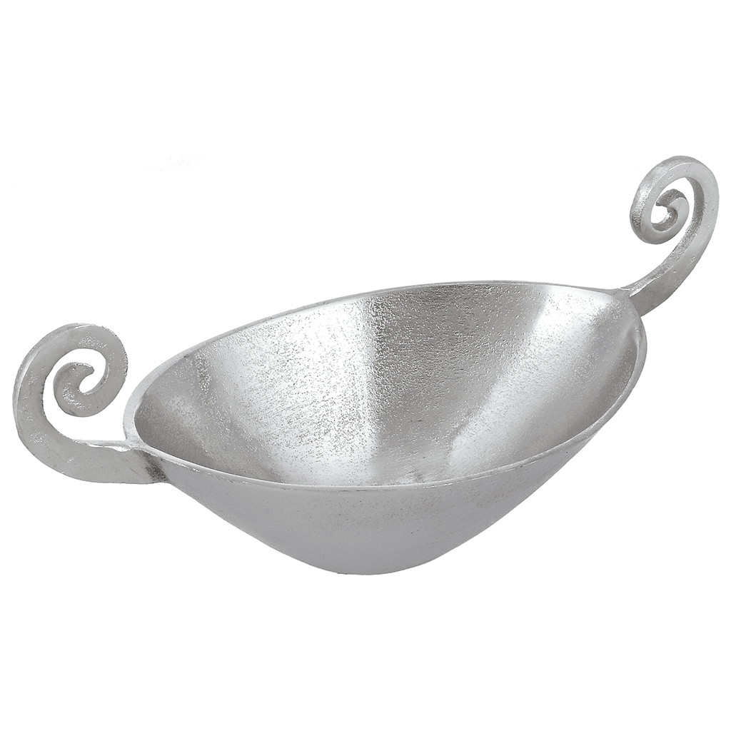 Serving Plate with Handles For Snacks & Nuts - Silver - Silver Plated Metal - 80005696