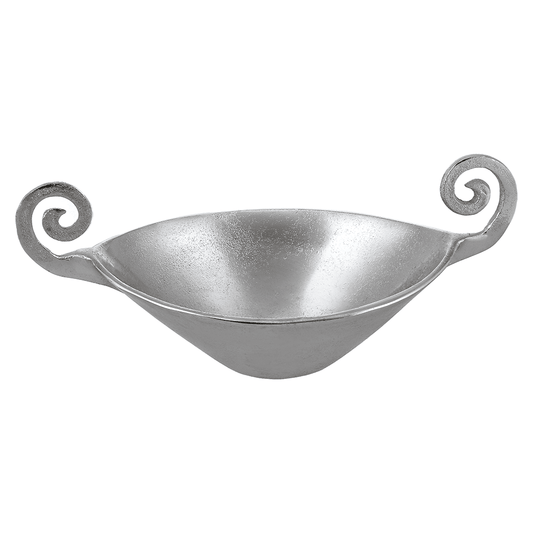 Serving Plate with Handles For Snacks & Nuts - Silver - Silver Plated Metal - 80005703