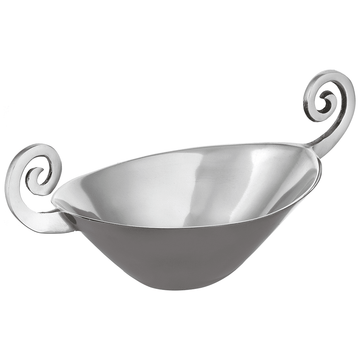 Serving Plate with Handles For Snacks & Nuts - Silver - Silver Plated Metal - 80005706