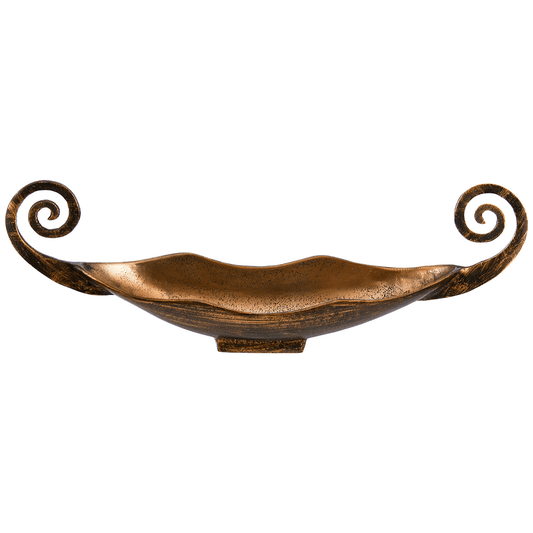 Serving Plate with Handles For Snacks & Nuts - Bronze - Bronze Plated Metal - 80005721