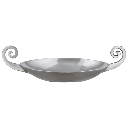 Oval Serving Plate with Handles For Snacks & Nuts - Silver - Silver Plated Metal - 80005734
