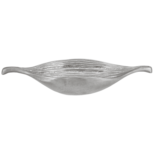 Leaf Shaped Plate For Snacks & Nuts - Silver - Silver Plated Metal - 80005749