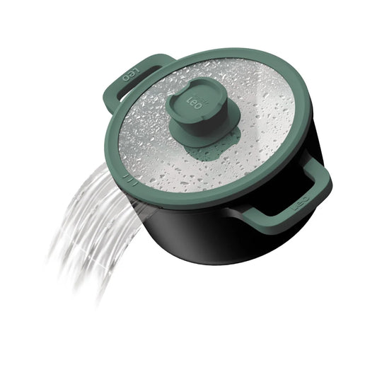 Berghoff - Leo - Covered stockpot non-stick Forest 24x14cm - Cast Aluminum - Green