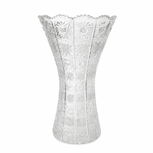 Bohemia Crystal - Hand Cut Vase - 30.5 cm - Clear