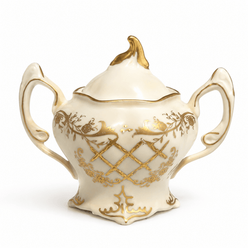 Caroline - Sugar Pot Imperial - 10x12 cm - Beige & Gold