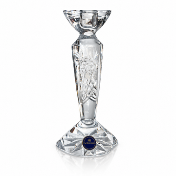 Bohemia Crystal - Oval Hand Cut Crystal Candle Holder Set 2 Pcs- 20 cm - Clear