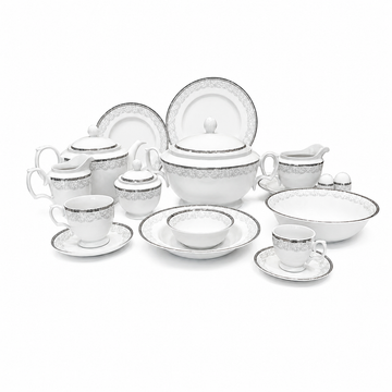 Elizabeth - Dinner Set 124 Pcs - Silver