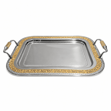 Elegant Gioel - Leira Tray Set 3 Pcs - Gold - Stainless Steel 18/10
