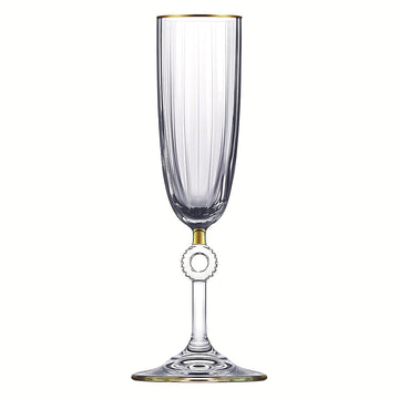 Pasabahce - Flute Glass Set 6 Pieces - Gold - 170ml