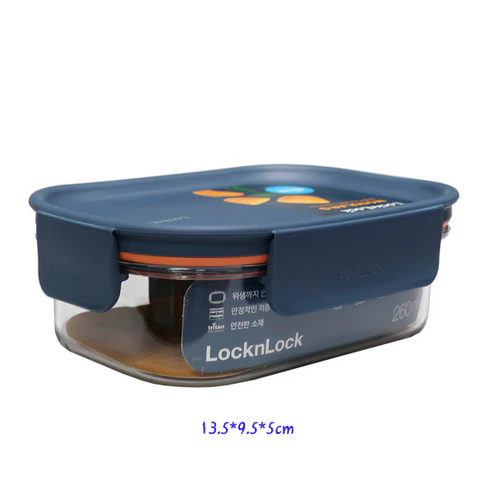 Lock & Lock Bisfree Modular Plus Rectangular Container 260 ml Navy