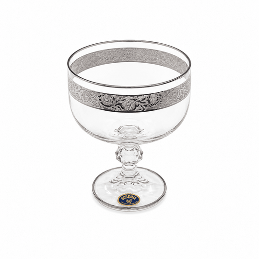 Bohemia Crystal - Karolina Glass Set 18 Pcs - Silver