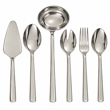 EME - Fashion Serving Set 6 Pcs - Stainless Steel18/10 - Silver