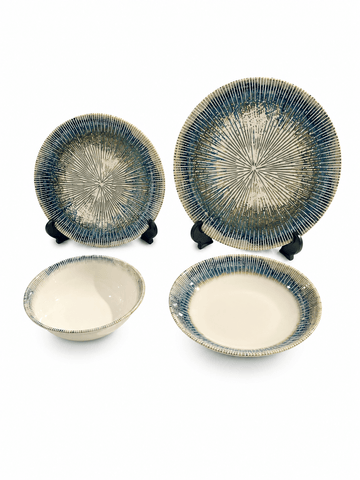 Tulu - Maresa Daily Use Dinner Set 24 Pcs - Green & Blue