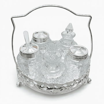 Queen Anne - Cruet Set 5 Pcs - Silver