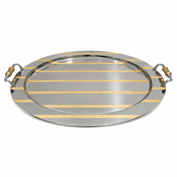 Elegant Gioiel - Rectangular Tray - Gold - 52 Cm - Stainless Steel 18/10
