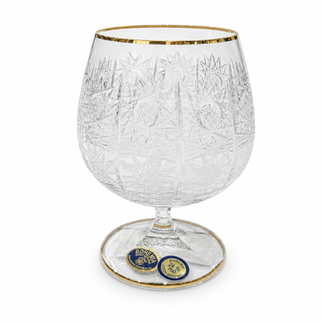 Bohemia Crystal - Brandy Glass Set 6 Pcs - 400 ml - Gold