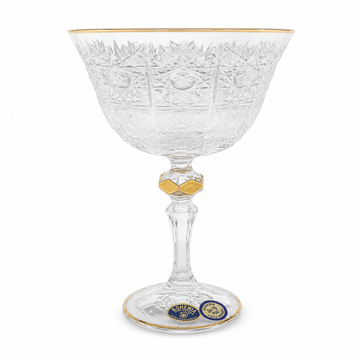 Bohemia Crystal - Jelly Glass Set 6 Pcs - 180 ml - Gold