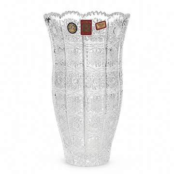 Bohemia Crystal - Hand Cut Vase - 25.5 cm - Clear