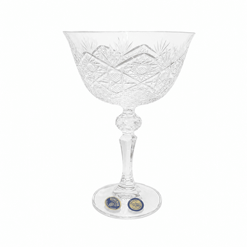 Bohemia Crystal - Hand Cut Jelly Glass Set 6 Pieces -180ml - Clear