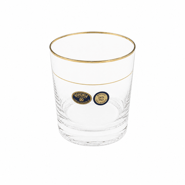 Bohemia Crystal - Tumbler Glass Set 6 Pcs - Gold Rim - 280ml