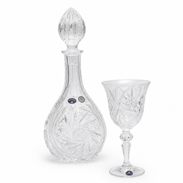 Bohemia Crystal - Goblet Drink Set 7 Pcs - 800ml & 180ml - Clear