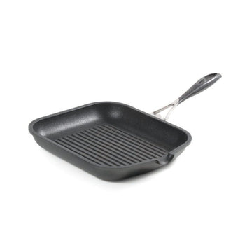 Anna Cavalli - Black Grill with Carbon Handle - 28cm - Die Cast Aluminum