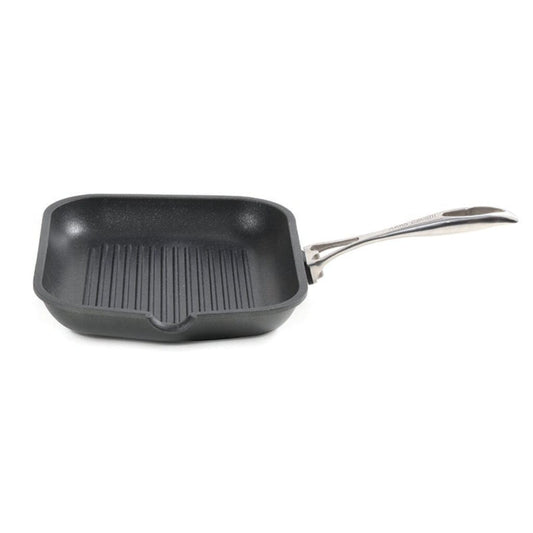 Anna Cavalli - Black Square Grill with Silver Handle - 28cm - Die Cast Aluminum