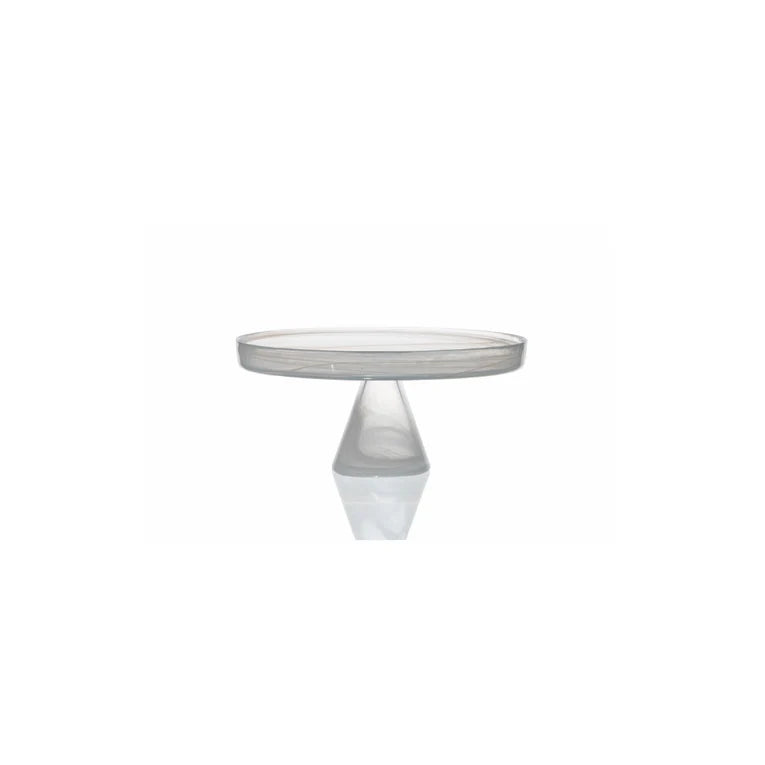 Ardacam - Asos Round Footed Serving Plate - White - 21cm - Glass