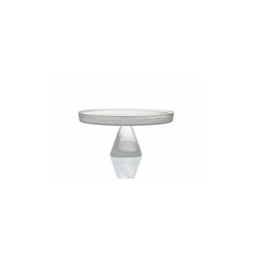 Ardacam - Asos Round Footed Serving Plate - White - 21cm - Glass
