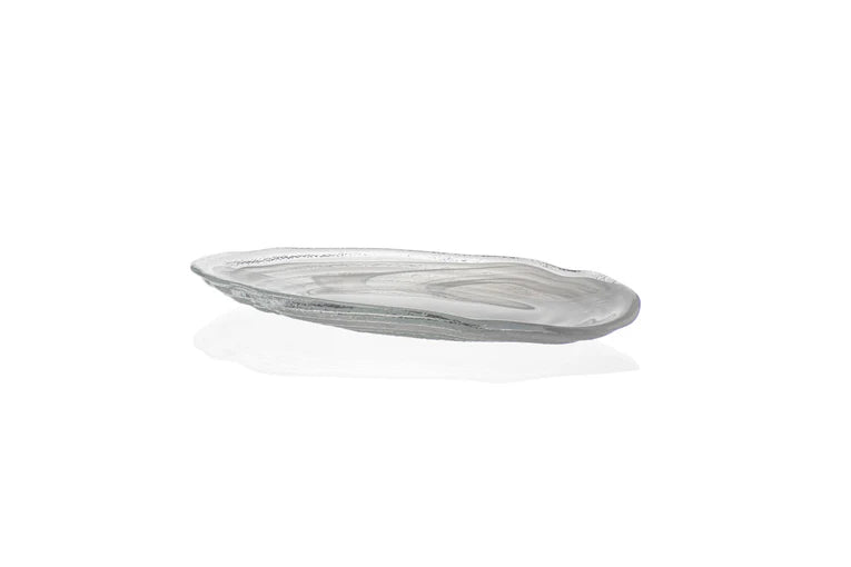 ArdaCam - Oval Serving Platter - White - 30x14.5cm - Glass