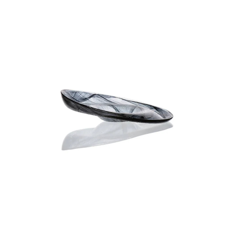 ArdaCam - Ola Oval Platter - Black - 30cm - Glass
