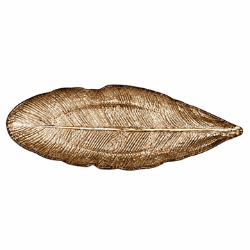 ArdaCam - Feather Leaf Plate - 26x9 cm - Gold