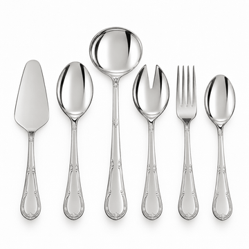 EME - Luigi XVI Serving Set 6 Pcs - Stainless Steel 18/10 - Silver