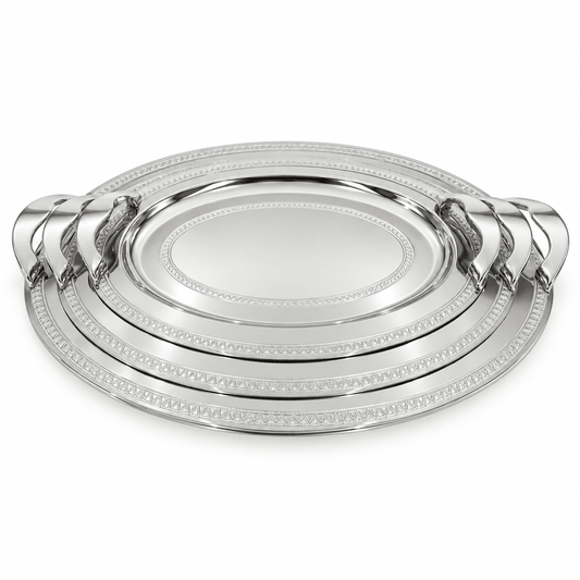 Elegant Gioiel - Patrizia Tray Set - Silver - Stainless Steel 18/10