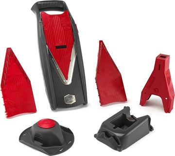 Borner - Vegetable Chopper - 6Pieces - Red & Black