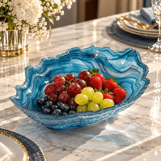 ArdaCam - Vita Oval Bowl - 21x14 cm - Alabaster White & Black
