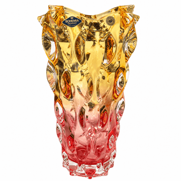 Bohemia Crystal - Vase - 16x28 cm - yellow & Pink