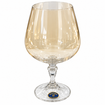 Bohemia Crystal - Victoria Brandy Glass Set 6 Pcs - 380ml - Amber