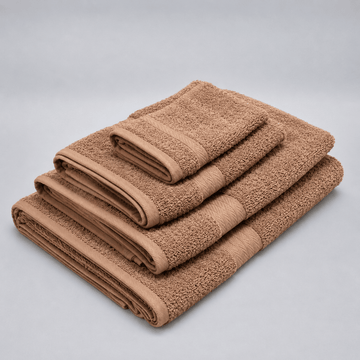 Senzo - Classic Towel Set 4 Pieces - Beige - 100% Egyptian Cotton
