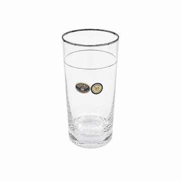 Bohemia Crystal - Highball Glass Set 6 Pcs - Silver Rim - 300ml